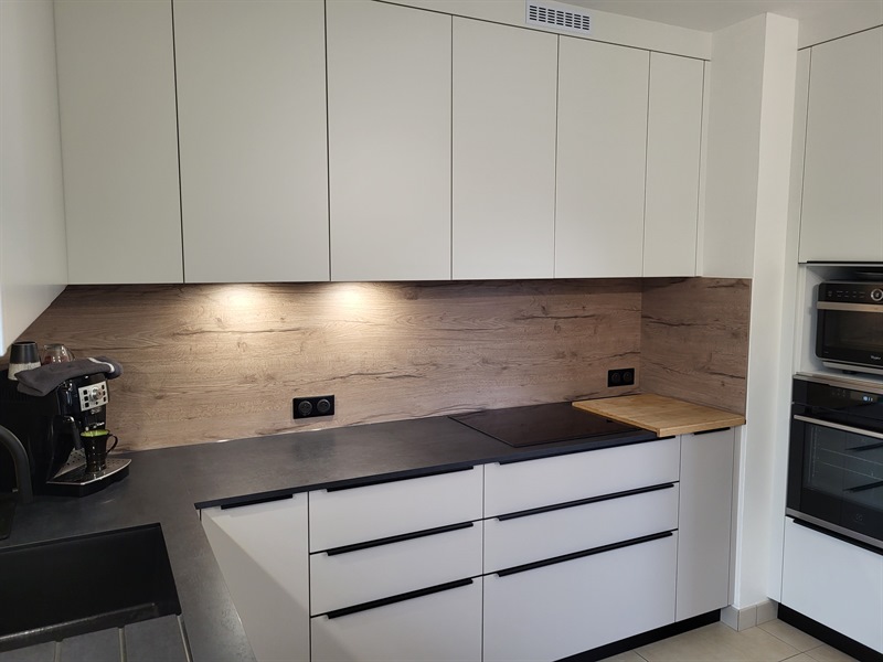 Cuisine Blanc Et Bois Moderne